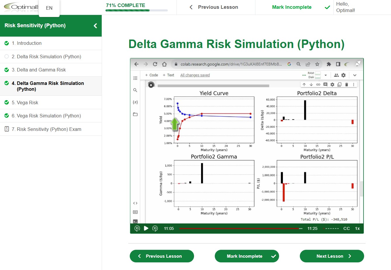 Risk Sensitivity Python